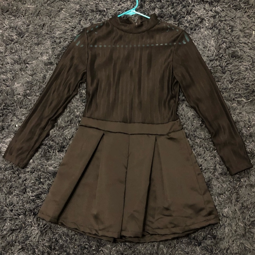 Black Sheer Top Romper